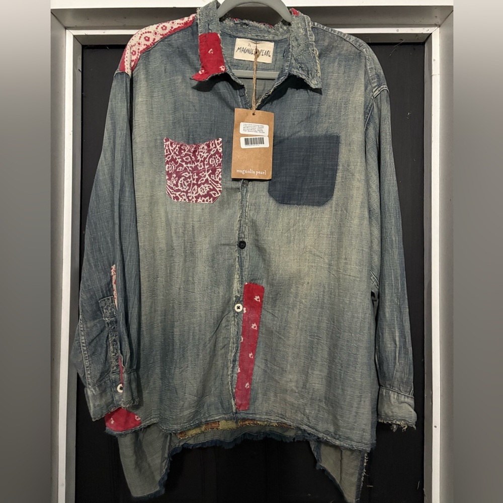 🦄SOLD! Magnolia Pearl Denim American Indian Adison Workshirt! NWT! 🦄 - Picture 2 of 12